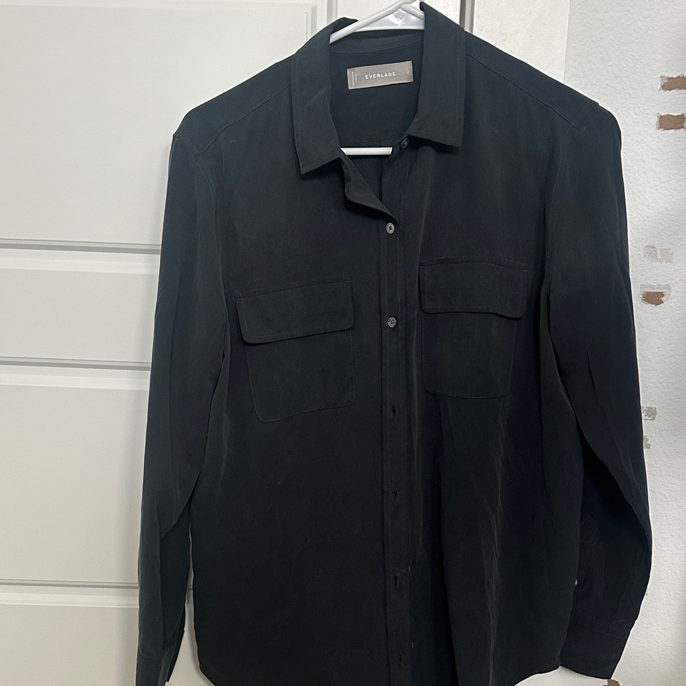 Everlane Black 100% Silk Women's Blouse